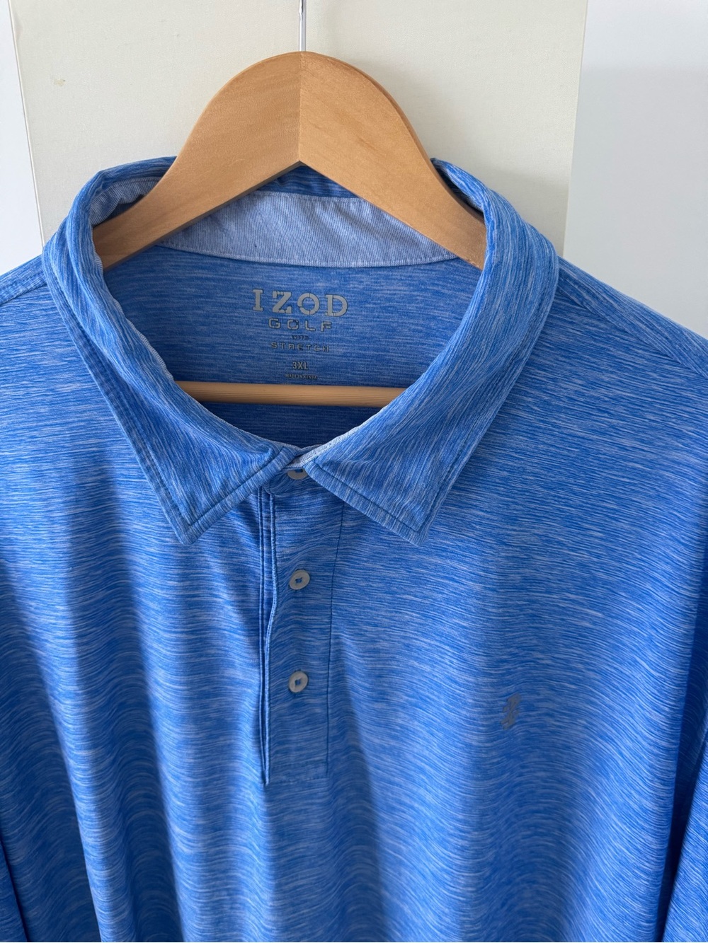 Izod Men's Heathered Blue Polo Shirt